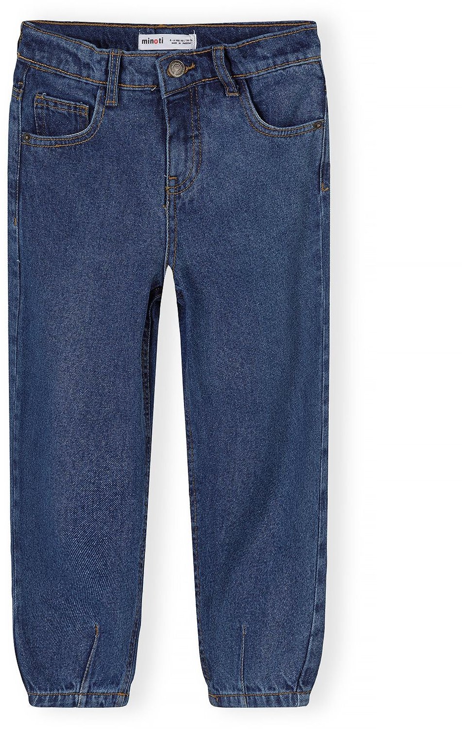 Minoti spijkerbroek meisjes – barrel jeans – plooitjes bij de zoom – blauw