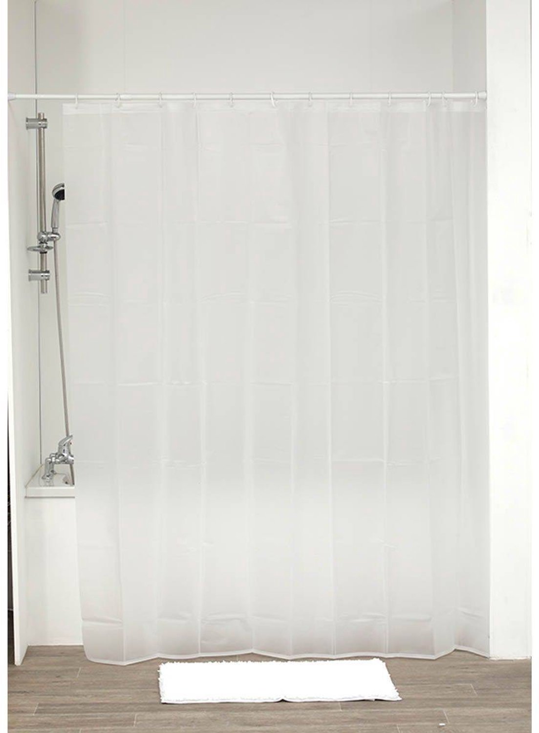 Rideau de douche en plastique effet laser 180 x 200 cm transparent
