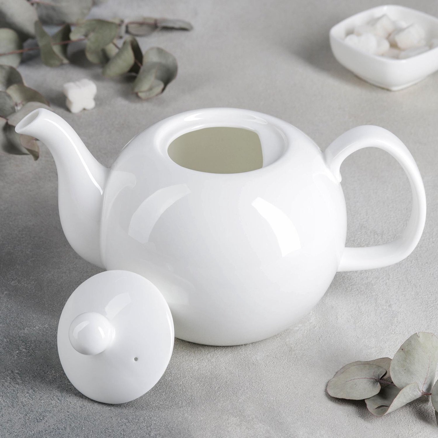 Wilmax England Theepot 1100ml Olivia Wit Porselein