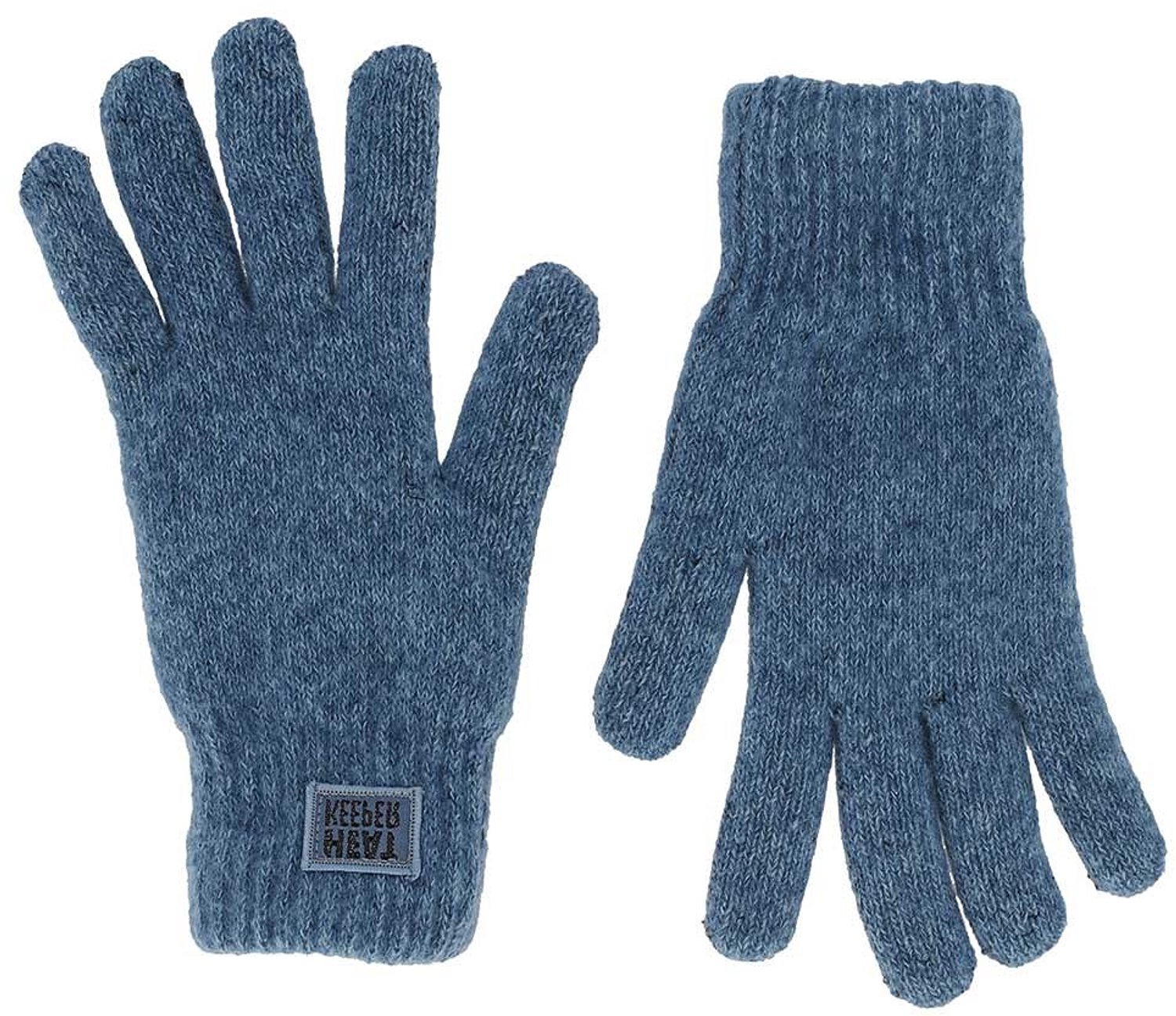 Heatkeeper Dames Gebreide Thermo Handschoenen - Denim Melange