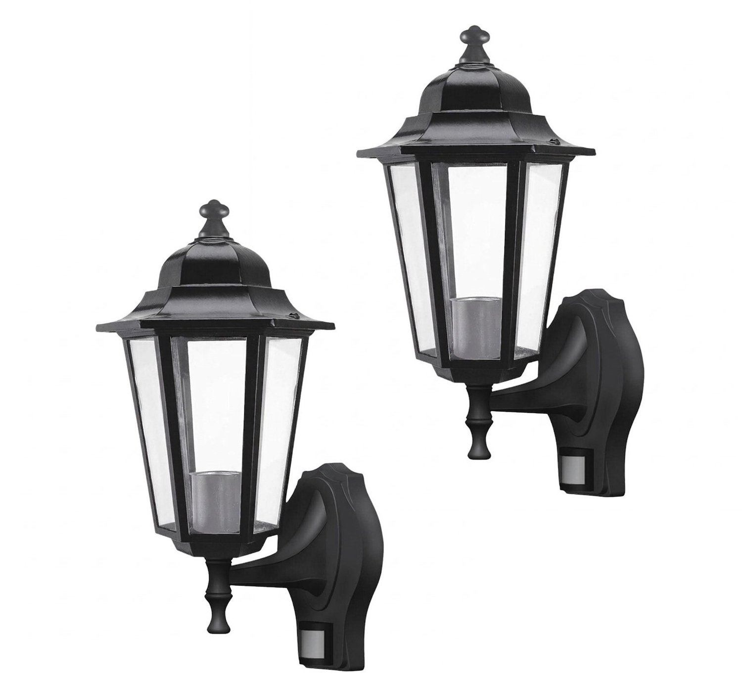 Rabalux Velence - tuinwandlamp/ Wandlamp - Zwart - Ideaal voor elk terras - 2 stuks