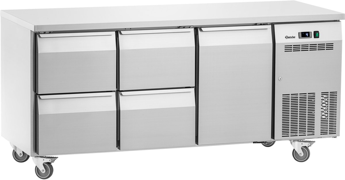 Hawa 110898 Koelwerkbank Easy S4T1-1501 - Horeca & Professioneel Zilver