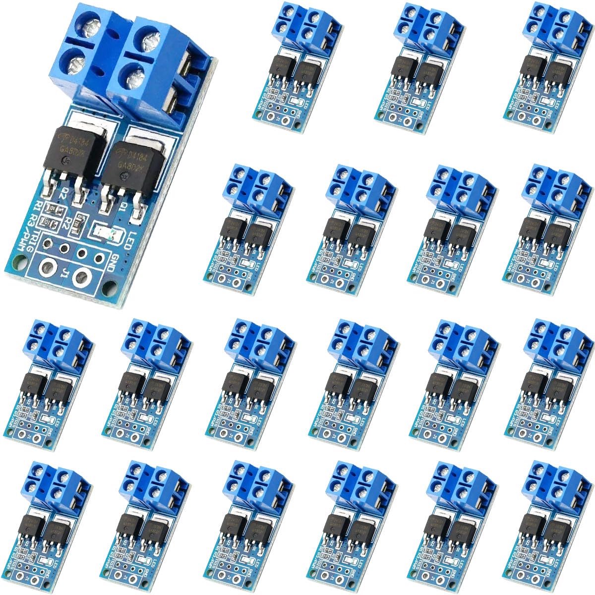 Schakelaars, drive module, 15 A, dual high-power, 400 W, MOS FET trigger, schakelaar, drive module 0-20 KHz, PWM-instelling, elektronische schakelaar, control board, DC 5 V-36 V, motor,