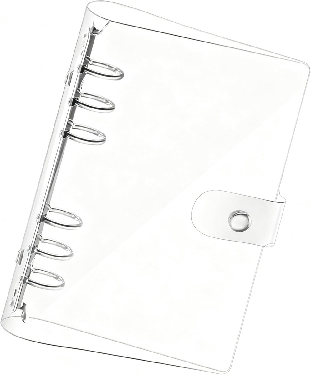 Doorzichtige Zachte PVC 6 Gaten Ringband Map - Waterdichte Transparante Losse Blad Notitieboek Cover voor Kantoor School Dagboek Journal