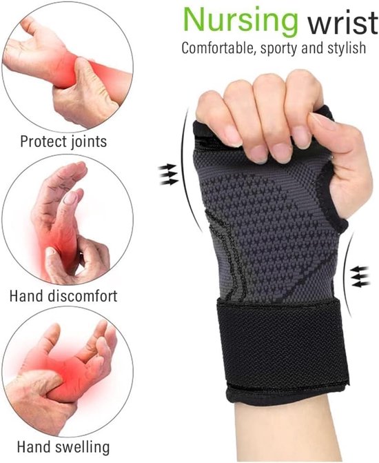 2 Stuks Polsbandage Sport Polsbrace Polsondersteuning Polswrap Fitness Handschoen Gewichtheffen Training Wrist Support Voor Dames en Heren — afbeelding 5