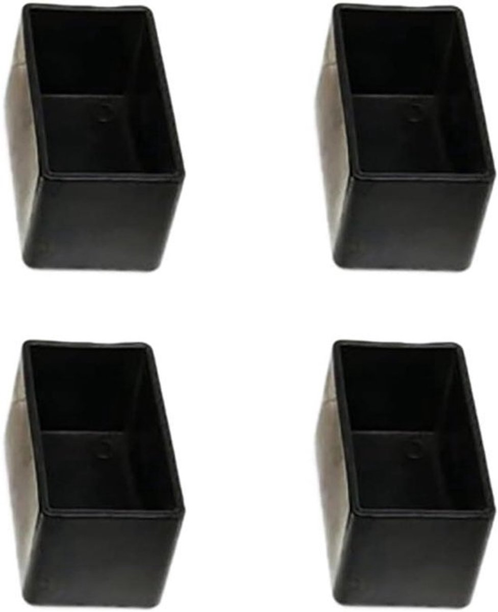 Stoelpootdoppen - Meubelbeschermers vloer - Vloer beschermen - Antislip en slijtvast - 25 x 30 mm - Zwart