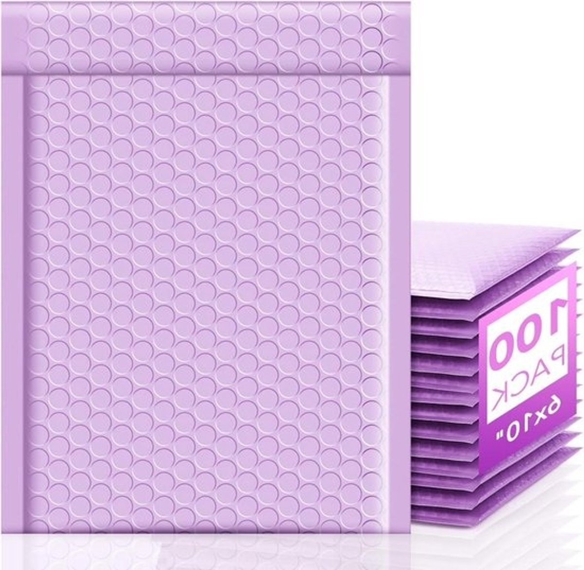 Fuxury Bubble Mailers 15 x 25 cm 100 stuks kleine bubbelverzendenveloppen bruikbare maat 6x9 inch #0 schattige bubble gewatteerde verzendenveloppen voor het verzenden van sieraden, make-up lavendel
