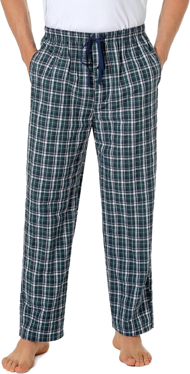 100% katoen pyjamabroek geweven geruit slaapbroek loungewear pyjama broek met zakken