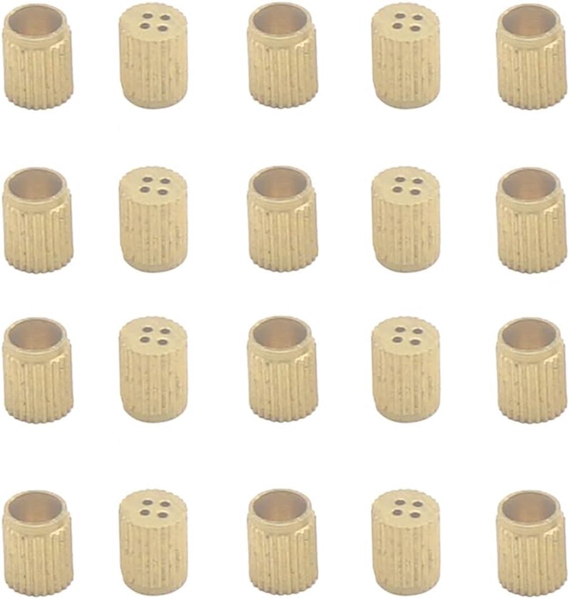 20 stuks hardwarematige onderdelen messing puntgat kernbox ventilatie, hoogte 5 mm/0,04 inch, ronde ventilatiekorrels mal, oogje ventilatieventiel, honingraattype ontluchtingsopening (diameter 4
