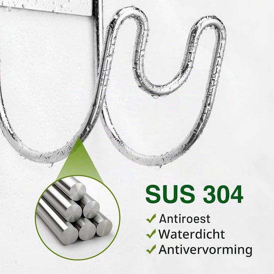 Roestvrijstalen slanghouder voor tuinslang. — afbeelding 3