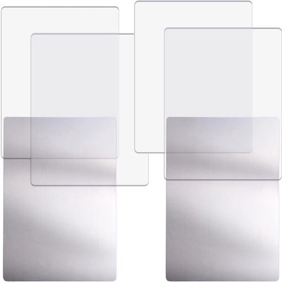 Adapter Platen - Snijmachine Shim - Papier Snijden - Roestvrij Staal - 4 Stuks 8.5x6 Inch - Zilver — afbeelding 3