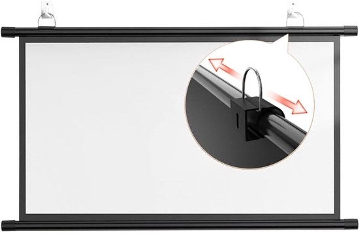 Projectiescherm - Scherm Beeldscherm - Thuisbioscoop - Kreukvrij - 30-72 inch - Wit