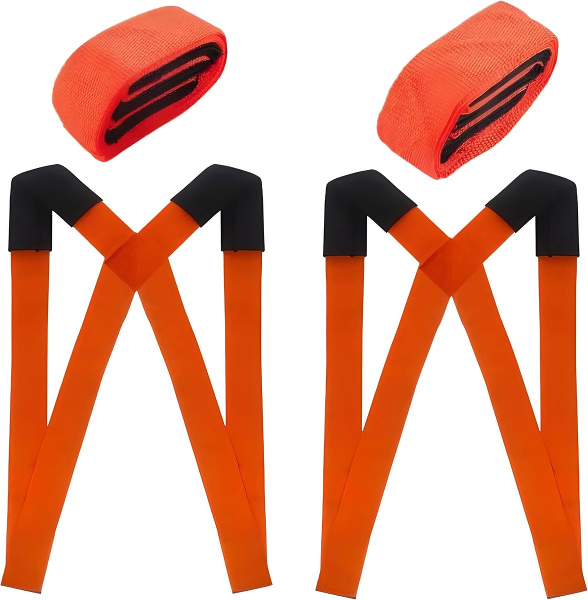 2 stuks draagriemen, 2,4 m lang, transportgordel num voor ergonomisch en eivoudig tillen meubels, huishoudelijke apparaten, piano, wasmachine en nog veel meer, multifunctionele verhuisriemen