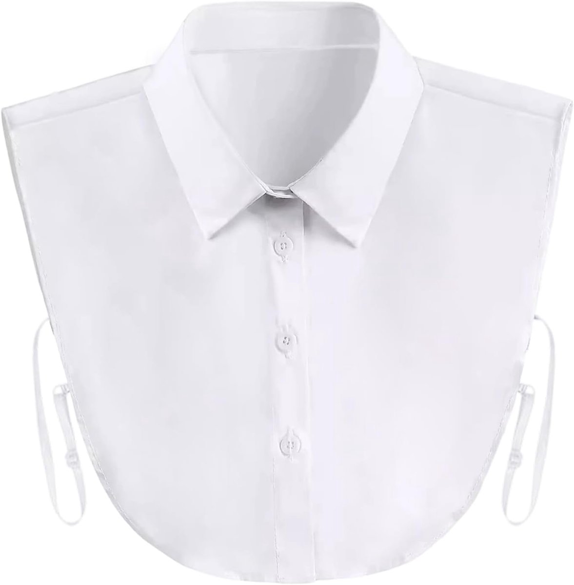 Nepkraag voor Dames, Witte Halve Blouse, Elegante Accessoire voor de Halslijn Bij Truien, Jurken, Uniformen en Laagjeslooks