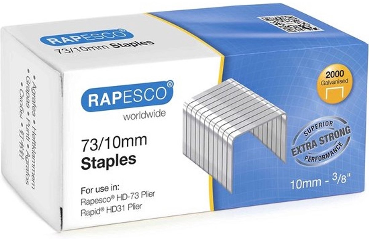 Extra Sterke Nietjes 73/10mm voor Pletjes en nietmachines (2000 stuks)