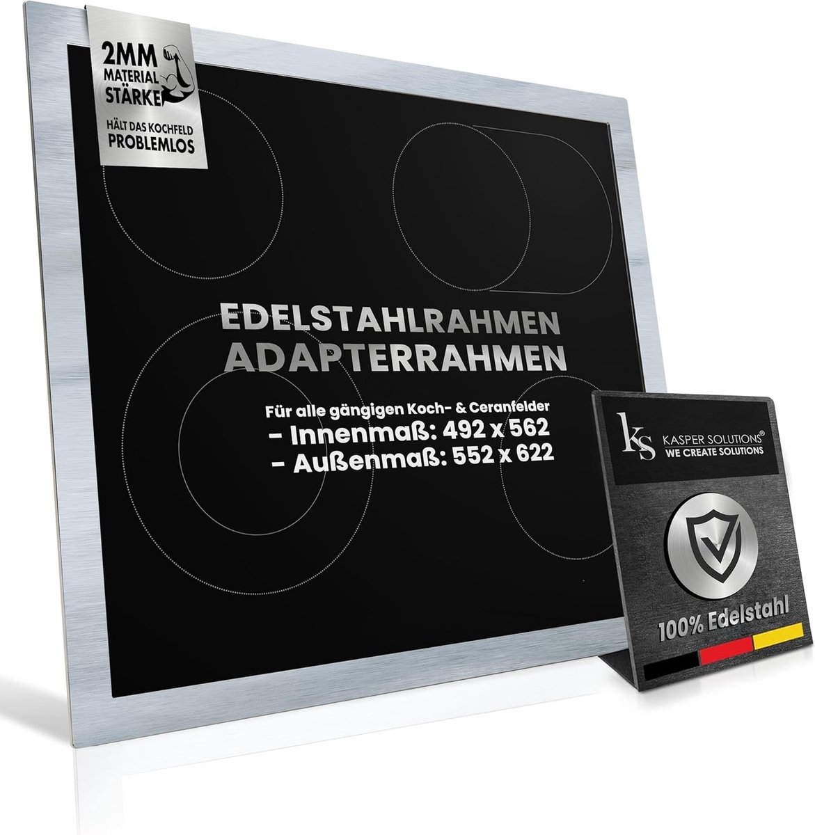 Frame voor Kookplaten - Roestvrij staal - Adapter Frame voor Kookplaat - Voor een Veilige Kookervaring