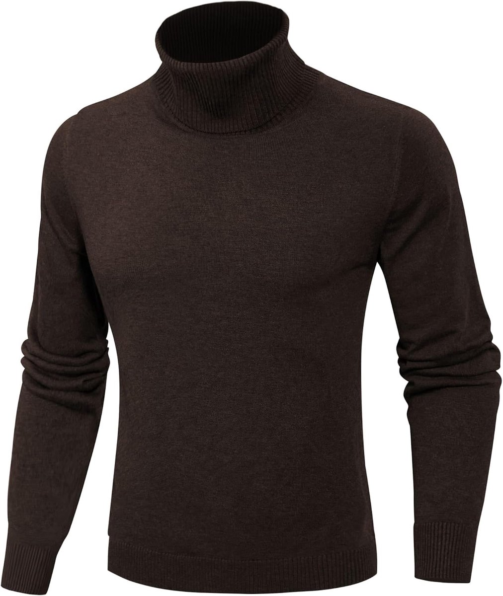 Warme coltrui voor heren, slim fit, lange mouwen, voor herfst en winter