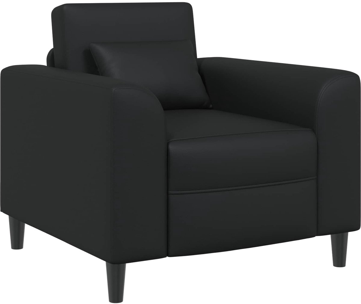 vidaXL Fauteuil - Zwart - Kunstleer