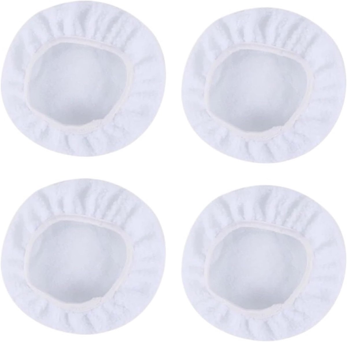 4 Stuks - polijstdoppen - geschikt voor polijstmachines met een poriegrootte van 7 inch - 8 inch - wit