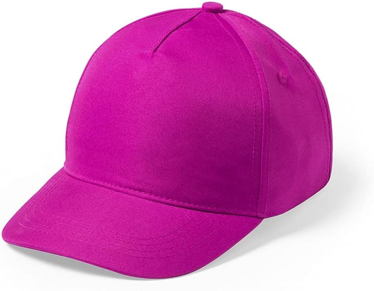 Kindermuts met 5 panelen, van 100% microvezel/polyester. Zachte afwerking en verstelbare klittenbandsluiting. Met ventilatiegaten en verschillende kleuren. - roze - Talla única