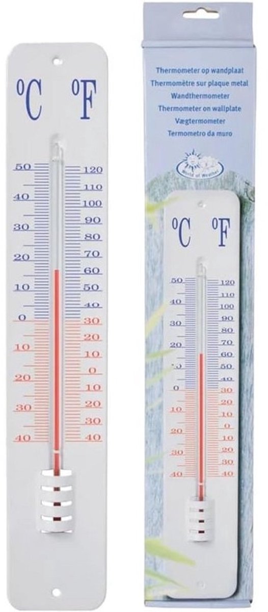 Grote Buitenthermometer 45 cm - Weerbestendig voor Tuin of Balkon