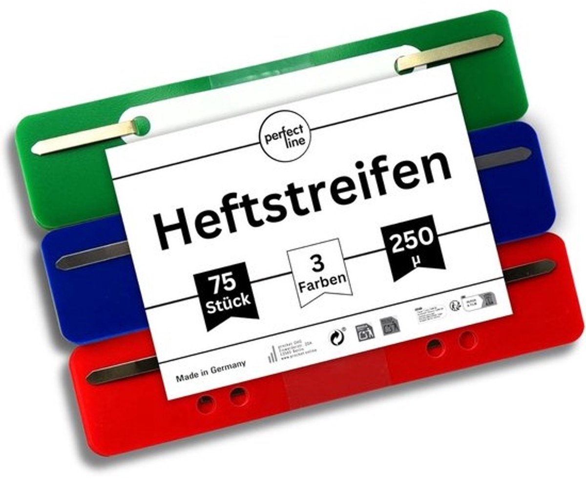 Set van 75 nietjes in Kleuren (Zwart, Rood, Geel) - Recyclebaar