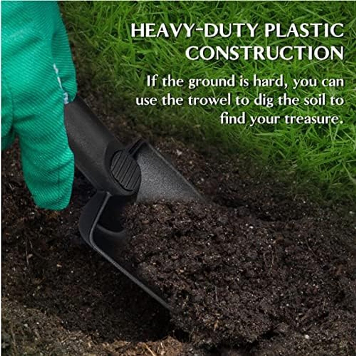 metaaldetector-zandschepset met ergonomische handgreep, ABS-materiaal, 1/2 gallon capaciteit, voor strand, schattenjacht en tuin, 2-delig