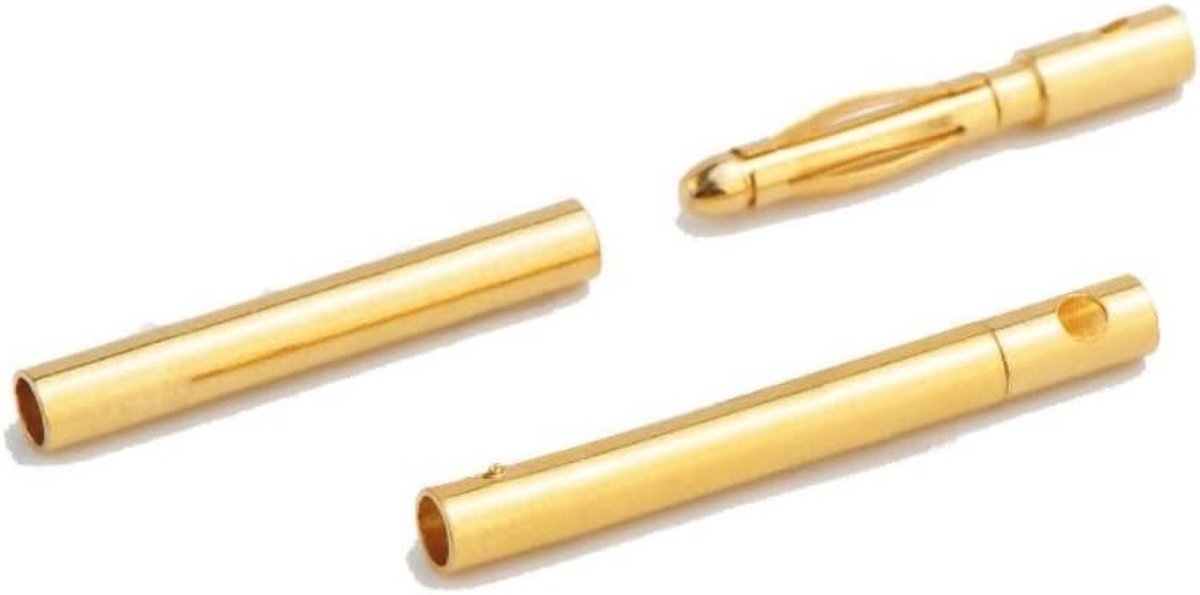 5 paar (10 stuks) gouden contactstekkers, gouden stekker, stekker, vrouwelijke hoge stroom, lipo-accu, ESC-motorkabel, RC solderen, DIY (2,0 mm)