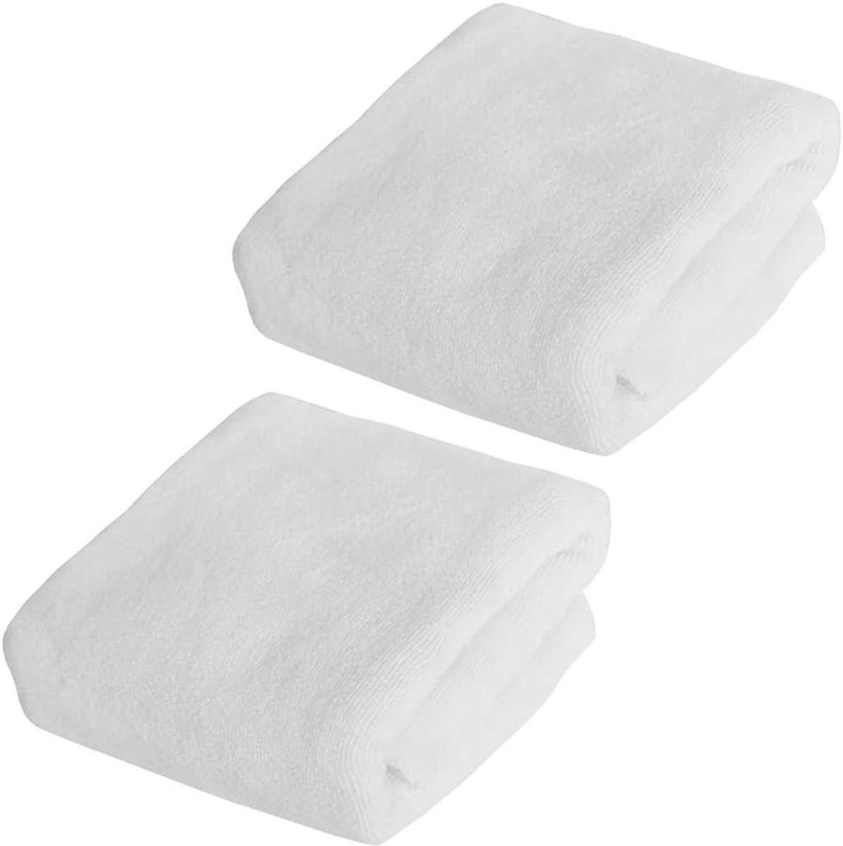 Set van 2 Sneldrogende Microfiber Handdoeken - Ideaal voor Sport, Camping en Reizen - 40cm x 60cm, Wit, Absorberend en Lichtgewicht