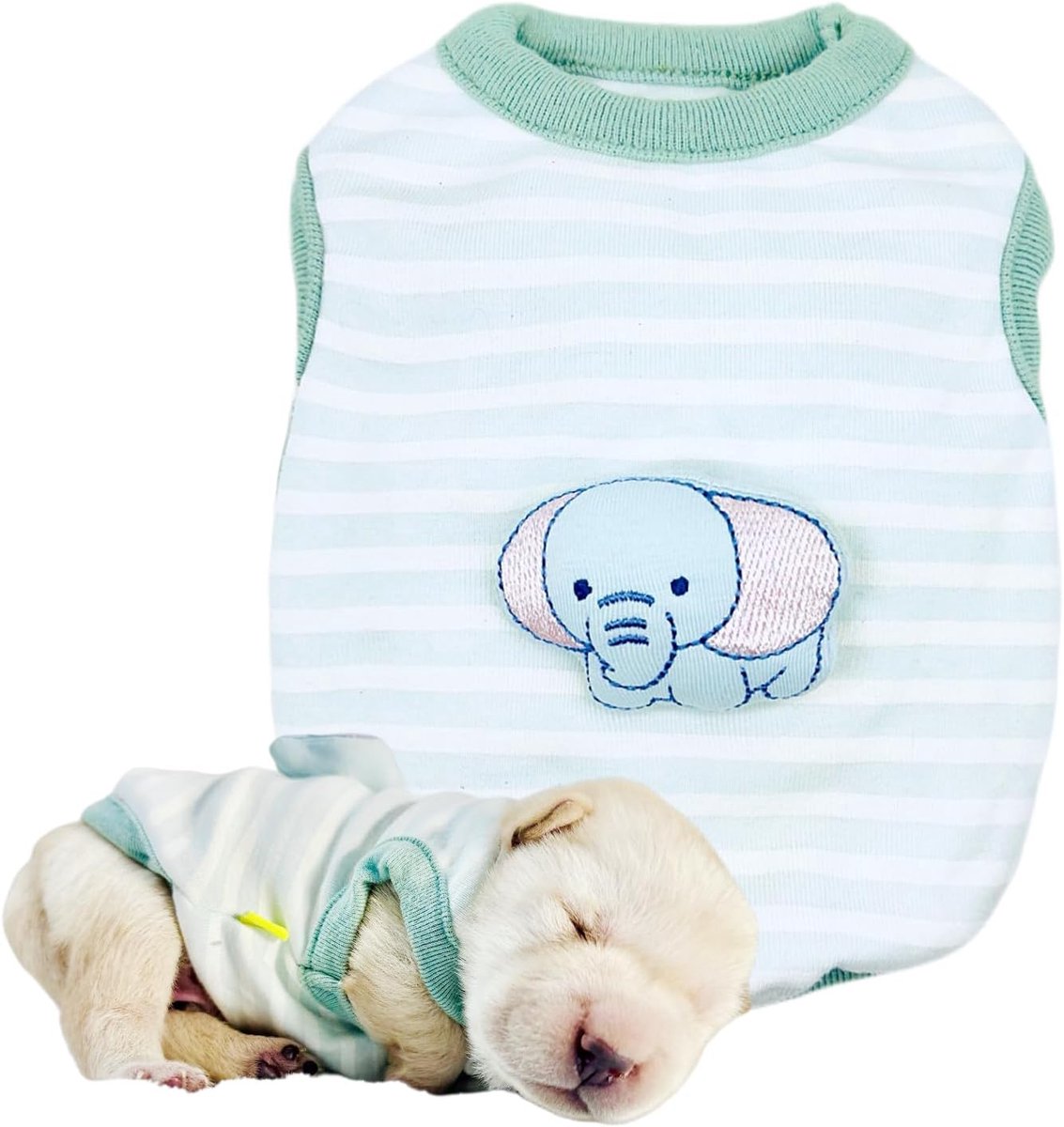 Kleine Huisdierkleding voor Katten en Honden, Konijnen, Fretten en Stokstaartjes, 100% Katoen, Olifant Ontwerp, XXXS (X-Small)