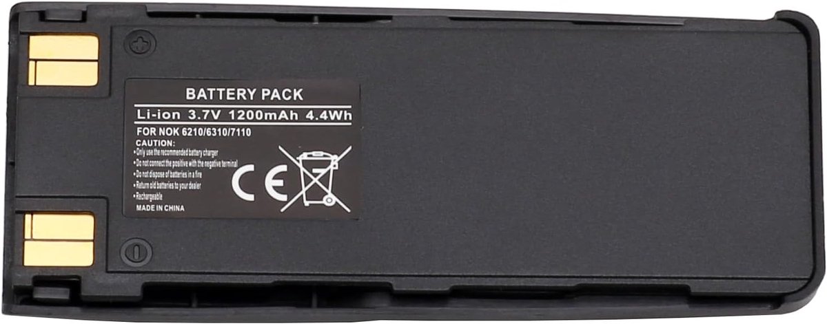 accu compatibel met mobiele telefoon smartphone Nokia 6210, 6310, 7110 vervanging voor BLS-2, BLS-2N, BLS-4, BMS-2S, BPS-2(1200 mAh, 3,7 V)