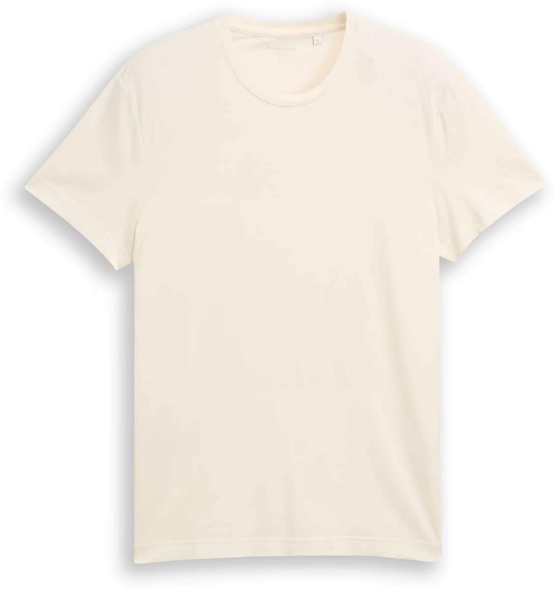 Tom Tailor - Basic getailleerd T-shirt - Maat S - Gardenia White