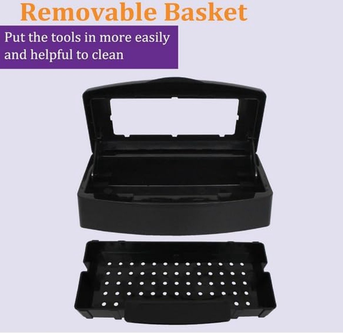 Tool sterilisator box, plastic sterilisatiebak voor pincetten, wimperextensions, haarsalon, spa, nagelimplement
