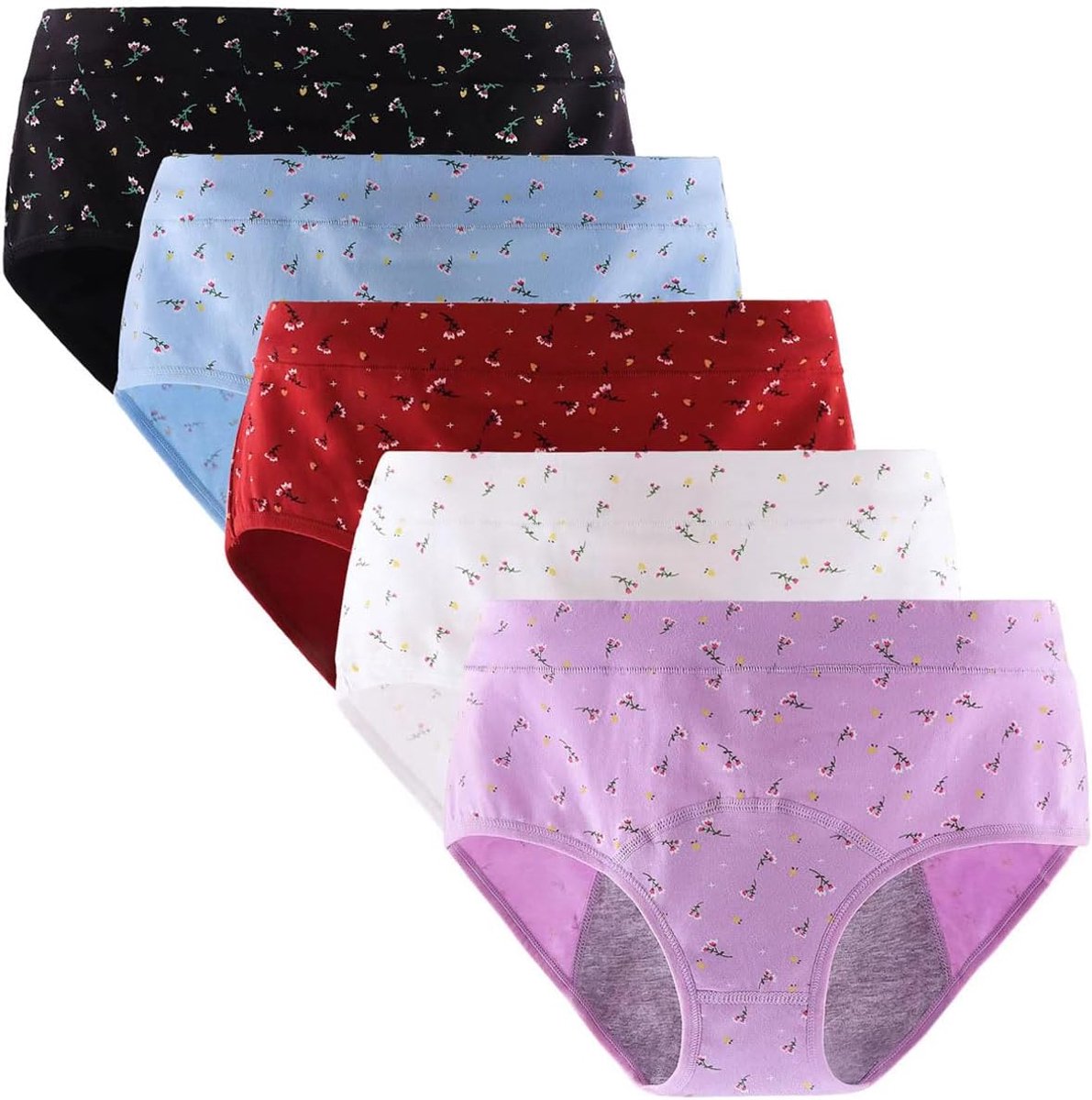 Menstruatieondergoed voor tieners, beschermend, ademend, lekvrij, katoenen ondergoed, damesondergoed voor na de bevalling (moet gedragen worden met een maandverband of tampon)