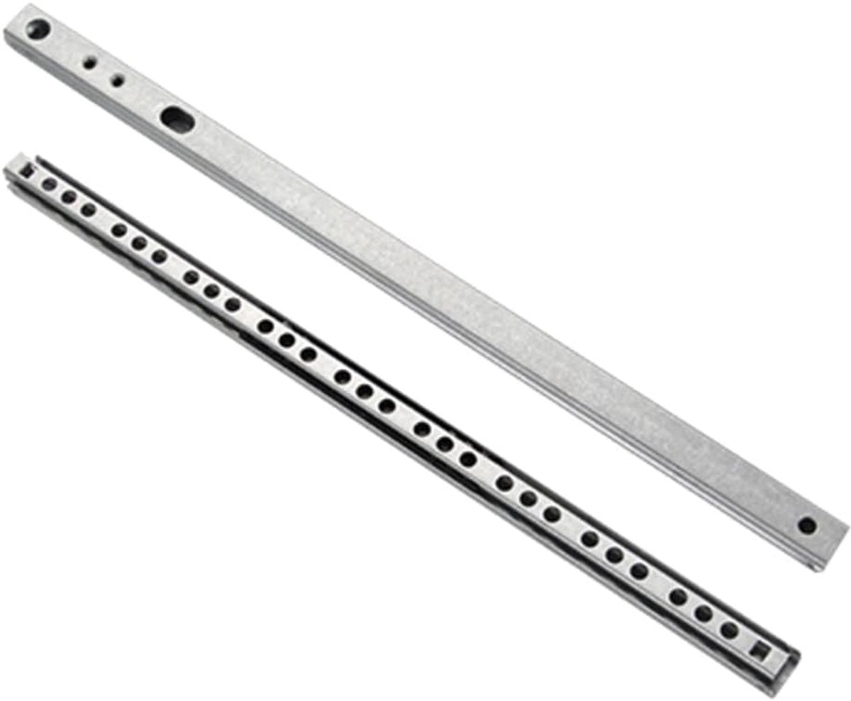 1 paar (2 stuks) kogelgeleiders, telescopische rails, chublade-uittrekbaar, kogelprecisie-uittrekbaar, ladegeleiding, gedeeltelijk uittrekbaar, 310 mm lengte, 17 mm groef