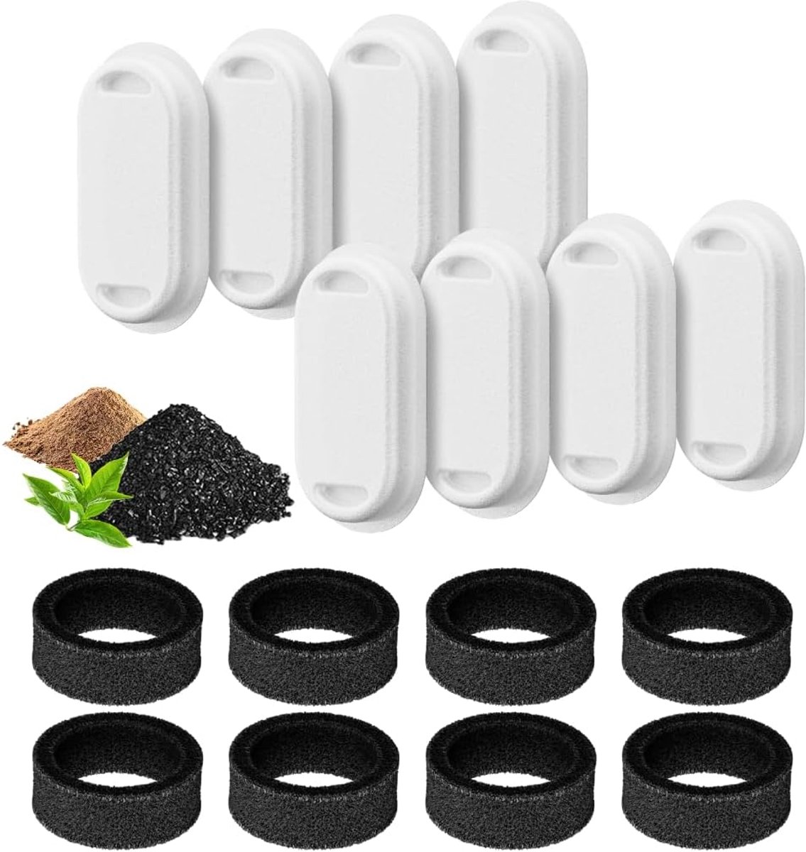 16 filters: 8 koolstoffilters 8 schuimfilters