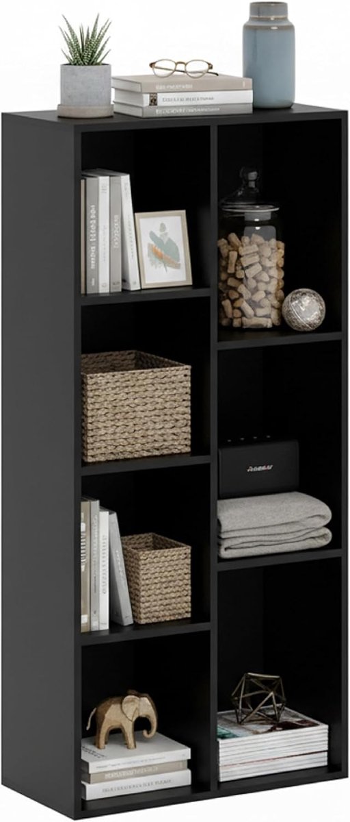 Home Boekenkast, modulair, multifunctioneel rek voor woonkamer, slaapkamer en ingang, modern design, eenvoudige montage, 7 kubussen