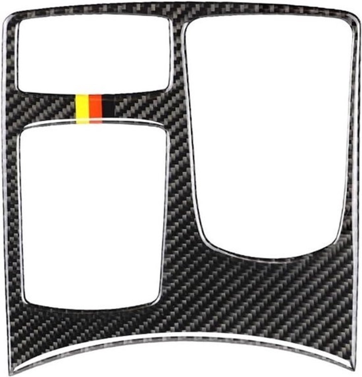 Interieurstrips Auto - Middenconsole Decoratie - Auto Verfraaien - Zelfklevend Frame - 195x197mm - Carbon Look