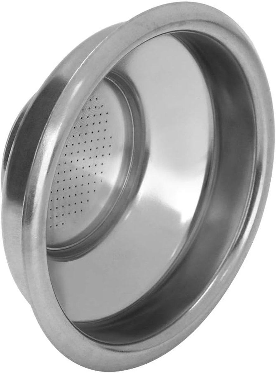 Dailygoods- Koffiefilter Herbruikbaar - Roestvrij Staal - Dubbele Zeef - 58 mm - Geschikt voor Koffiezetapparaat - Ultrafijn Filter - Espressofilter