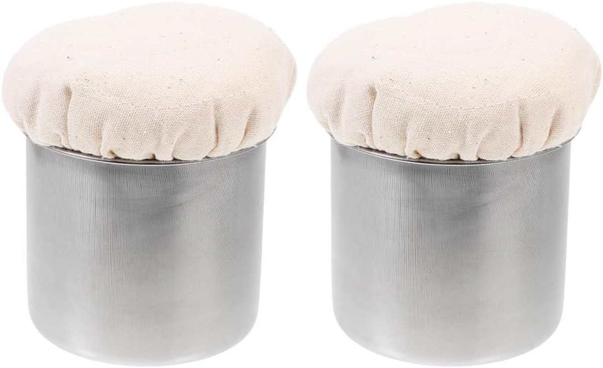 Dailygoods- Vetborstels 2 stuks - Olieborstel - Bakborstel - Slijtvaste Oliewisser - Roestvrij Staal - Afmetingen 9,5 x 9,0 cm - Oliekwast