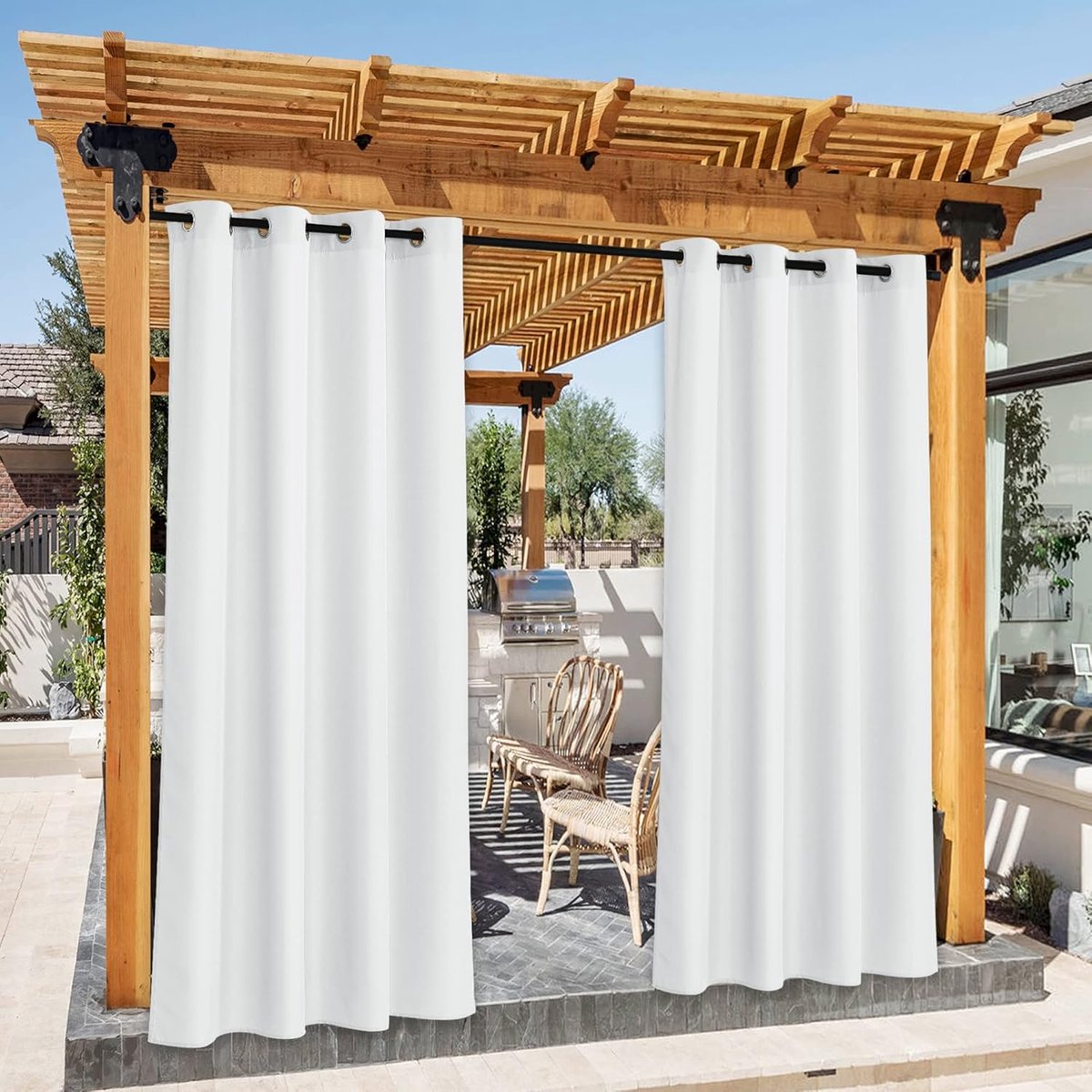 Dailygoods- Buitengordijnen Waterdicht - Buiten Gordijnen voor Terrassen - Buiten Gordijnen voor Balkons - Buiten Gordijnen voor Tuinen - 140B x 240H