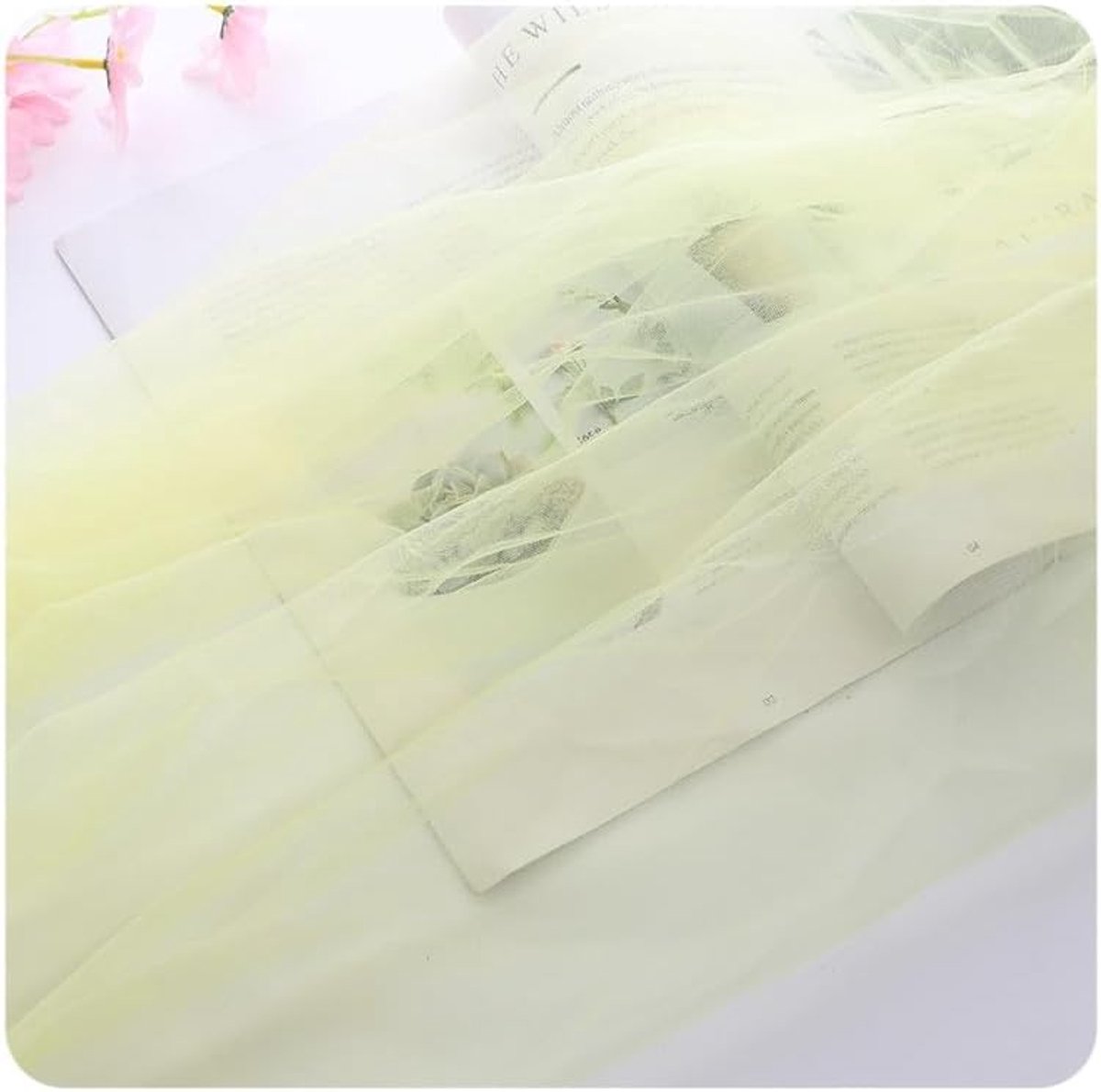 Stof, regenboog, netstof, chiffon, decoratiestof, veelkleurige tule, 160 cm breed, per meter voor doe-het-zelf tutu, rok, handwerk, boog, party, decoratie, handwerk, cadeau