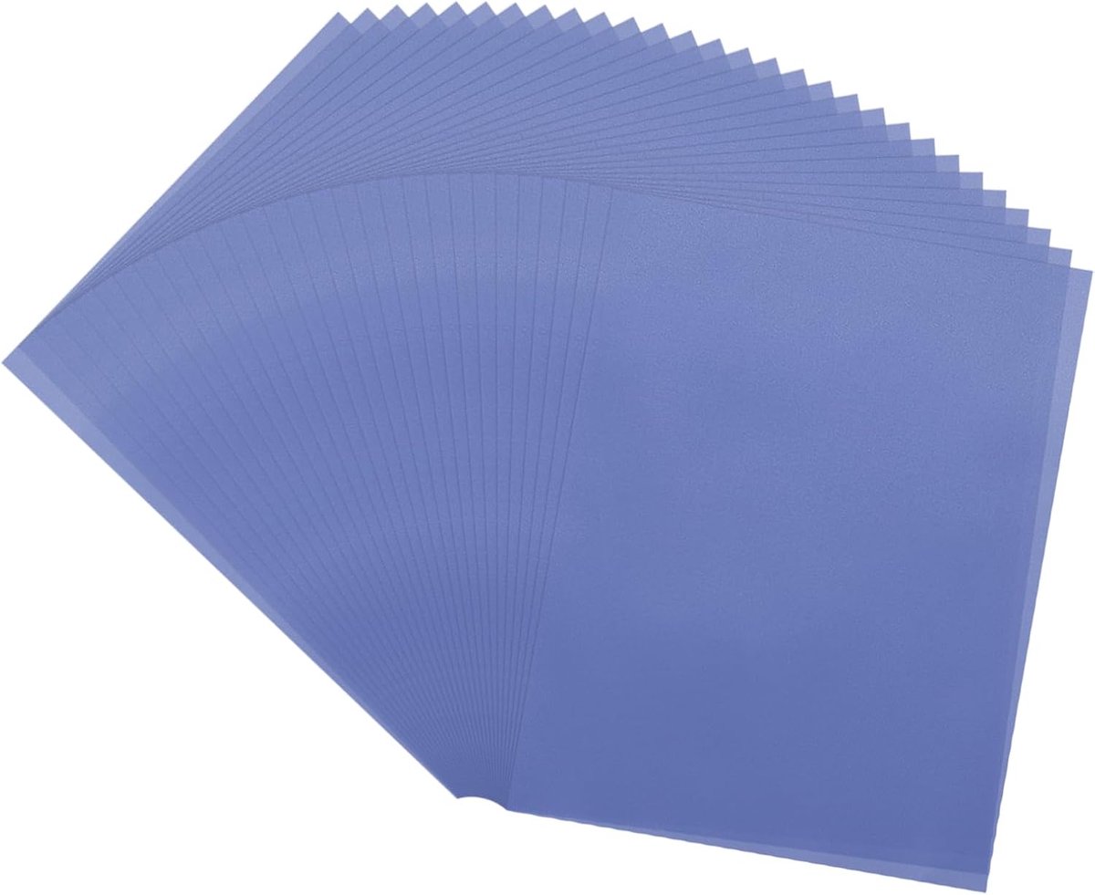 Perkamentpapier, 21,6 x 27,9 cm, 100 g/m², doorschijnende vellen voor bruiloftsuitnodigingen, laserstraalprinters, donkerblauw