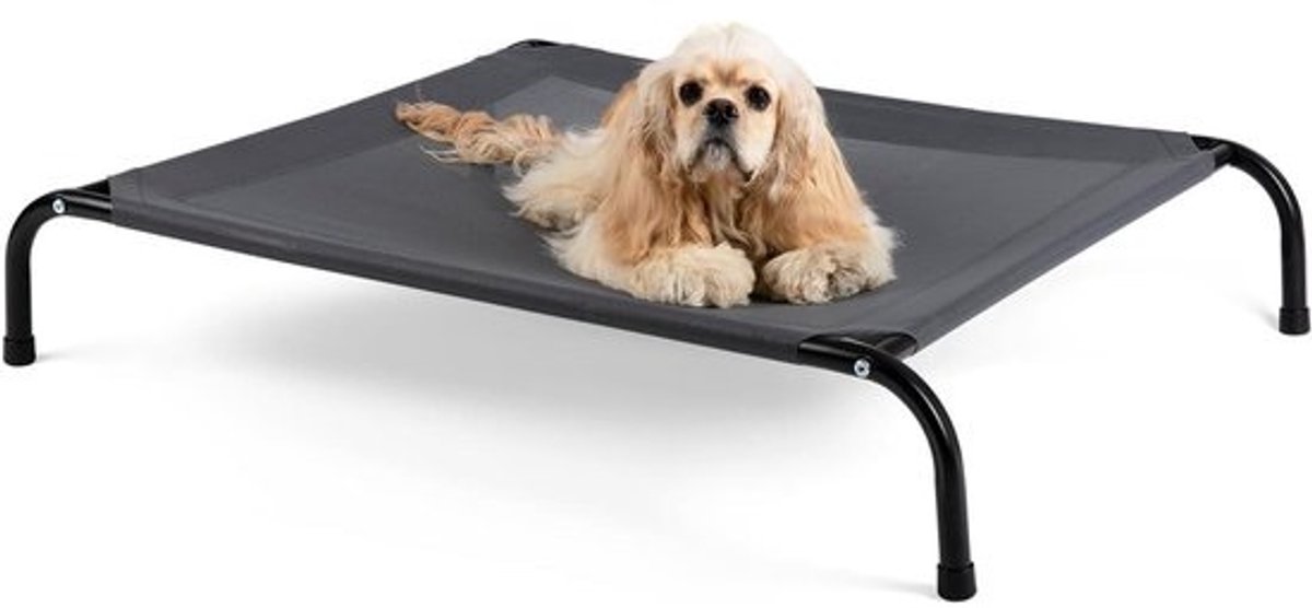 Verhoogd Hondenbed - Honden Hangmat - Comfortabel Rusten - Ademend Gaas - 41 inch - Grijs