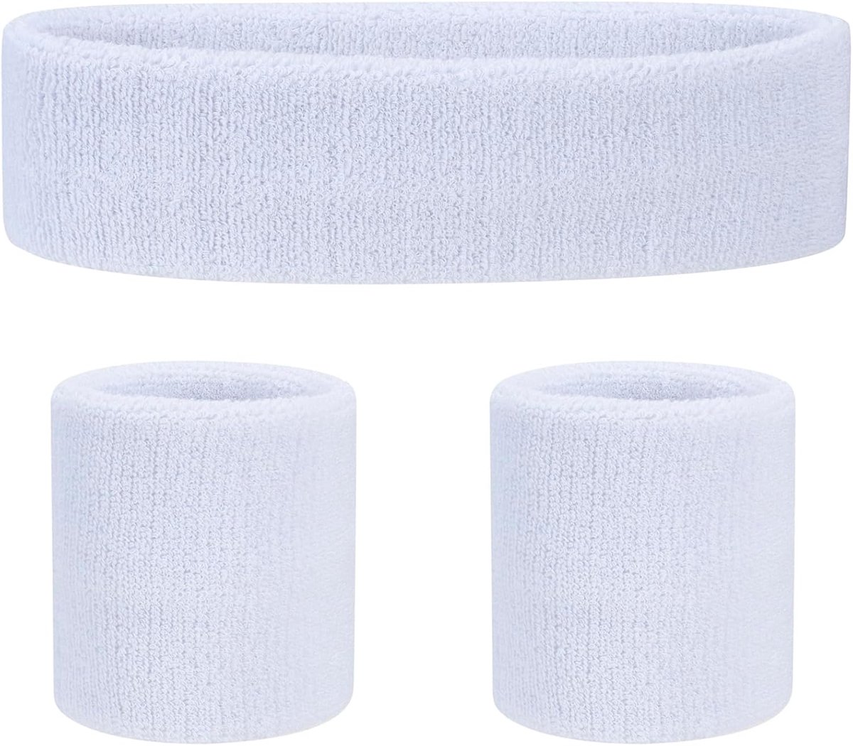 Zweetbandset, sporthoofdband, armbandset, badstof, armband, sportoefening, basketbalarmband, hoofdbanden