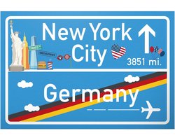 York City Plastic plaatje, cadeau voor hen New York Amerika reis - schattige decoratie NYC fans, wanddecoratie, deurplaatje meisje woning / kamer, cadeau-idee verjaardagscadeau beste vriendin, party decoratie
