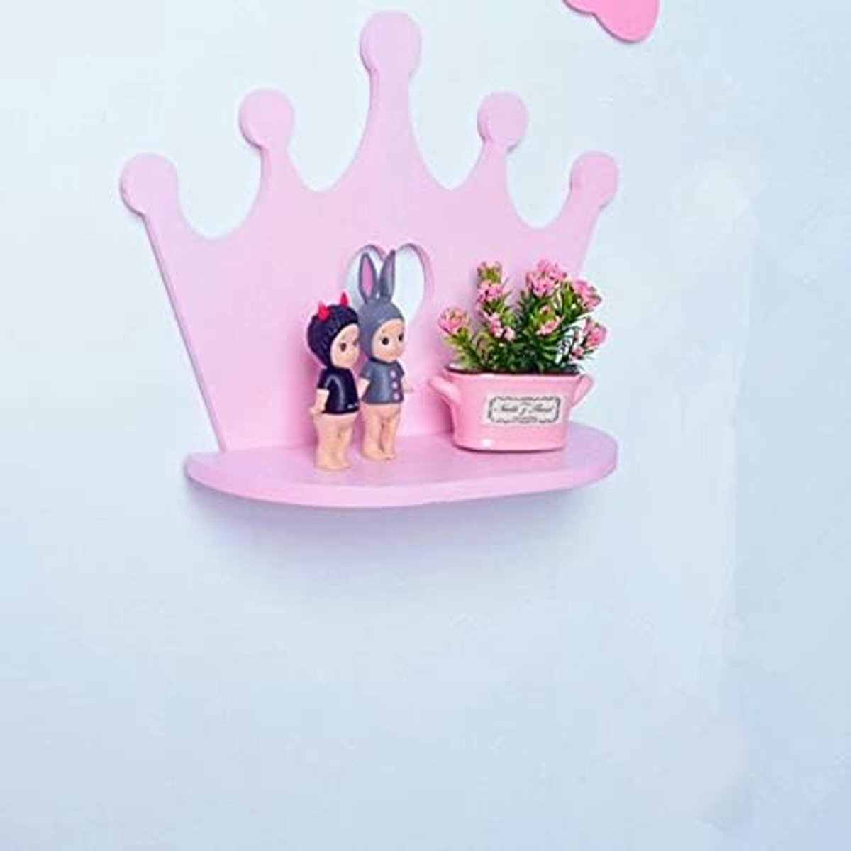 30 cm moderne muur plank meisje kroon hout opknoping houder voor kinderkamer plank babykamer accessoires decoratieve planve roze