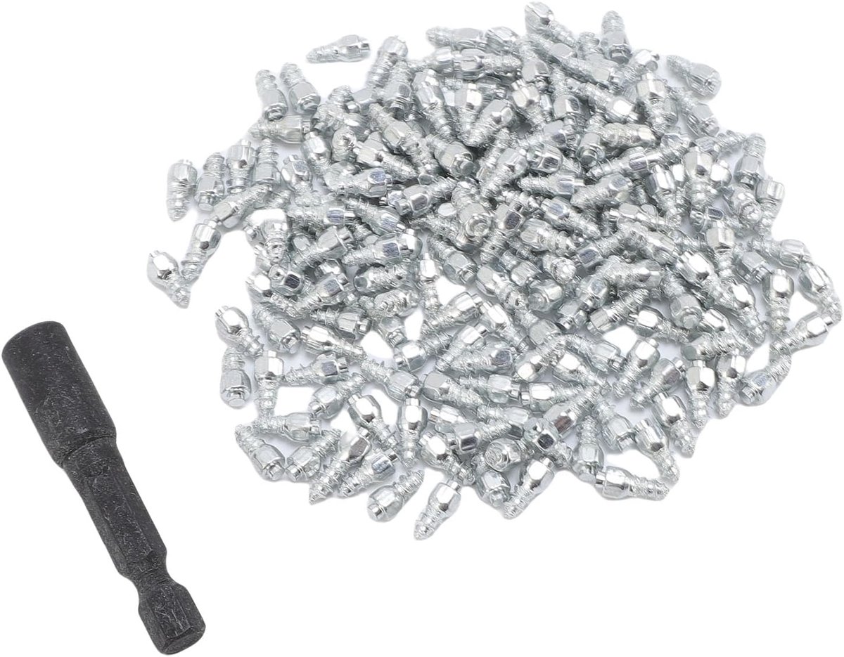Stevige Studs Kit voor Off Road Scooters - 100 Stuks 4x9mm Winter Anti Slip Wielband Spikes Set voor Motorfietsen, Staal Materiaal
