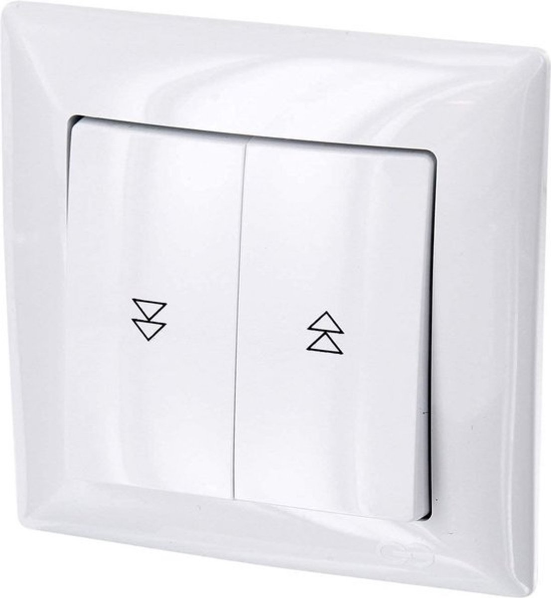 Inbouw jaloezie-knop serie G1 - All-in-One steekklem in zuiver wit