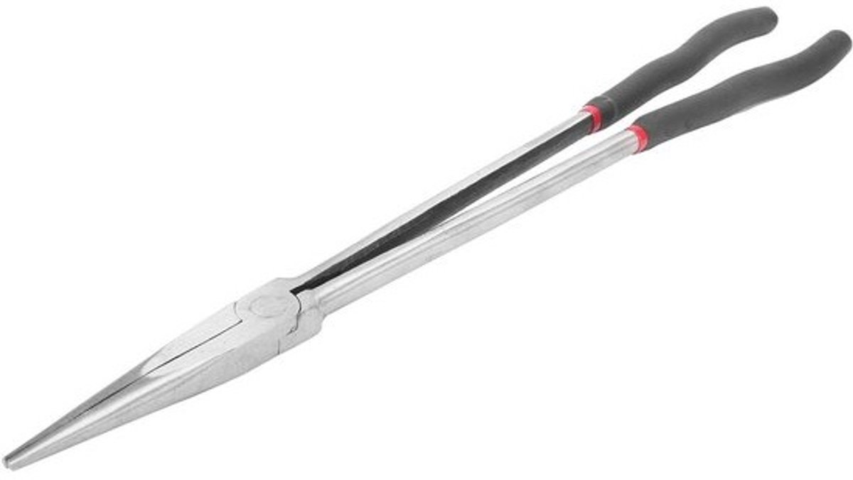 Lange Punttang - Buig tang - Krappe ruimtes bereiken - Extra lange grip - 400 mm - Zwart
